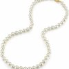 Necklaces | The Pearl Source The Pearl Source White Akoya Japanese Pearl Necklace For Women - 14K Gold Pearl Strand Necklace | 18In Long Pearl Necklace With Genuine Cultured Pearls, 6.0Mm-10.0Mm