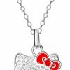 Necklaces | SALLY ROSE Sally Rose Sanrio Hello Kitty Womens Pendant Necklace 18\" - Silver-Plated Necklace With Hello Kitty Pendant Officially Licensed