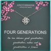 Necklaces | AnotherKiss Anotherkiss Generations Necklace For Great Grandmother Gifts, Sterling Silver Necklace Grandma Mom Daughter Granddaughter, Mothers Day Jewelry Birthday Gift Ideas