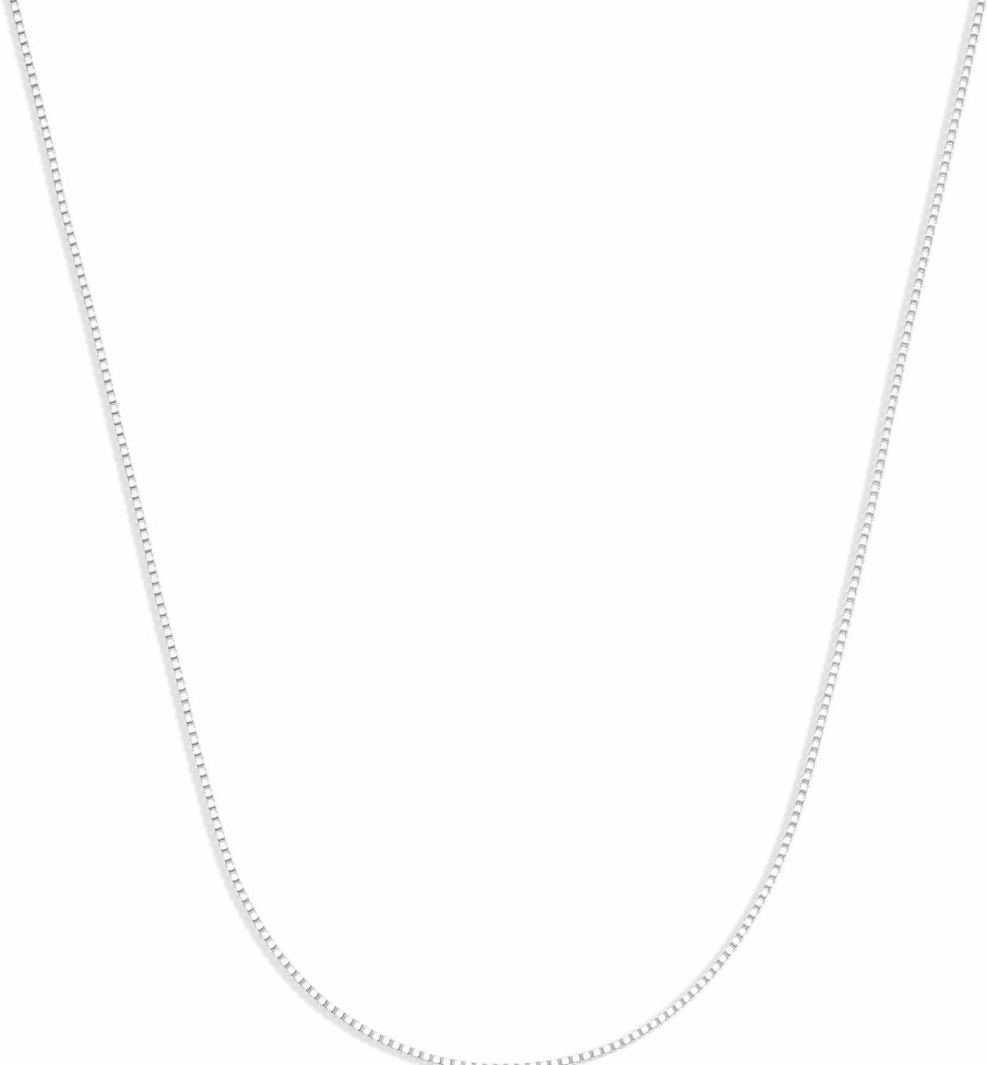 Necklaces | Amazon Essentials Amazon Essentials Sterling Silver 1.2Mm Box Chain (Previously Amazon Collection)