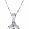 Necklaces | La Joya Lab Grown Bezel Diamond Necklaces For Women | Certified 1/4-1 Carat Solid 14K Gold Diamond Necklace Accompanied By Adjustable Real Gold Chain | Sparkling Gh Vs/Si Diamond Jewelry For Women