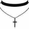 Necklaces | HEXALOVA Hexalova Gothic Choker, Choker Necklace For Women, Black Velvet Choker, Layered Necklace, Goth Jewelry For Women Girls