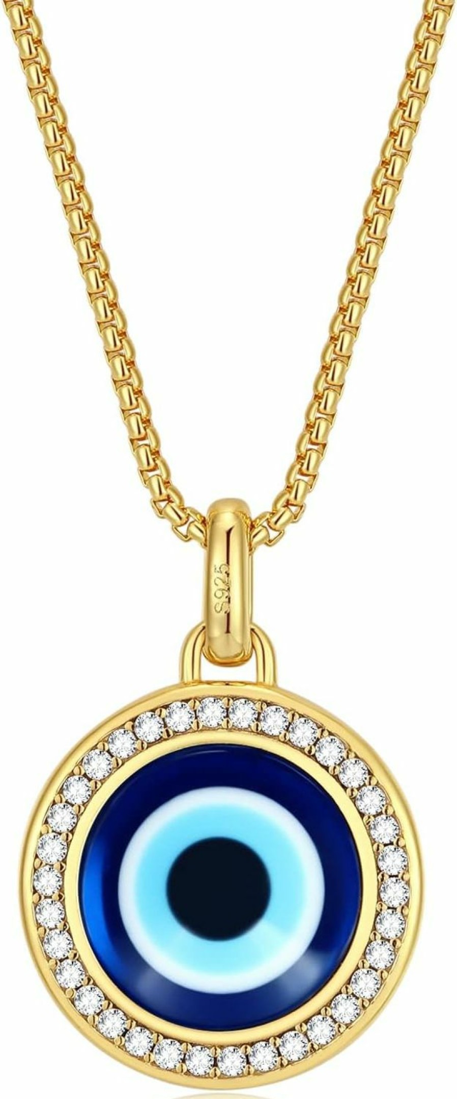 Necklaces | LOVE BEAR Love Bear Evil Eye Pendant Necklace,S925 Sterling Silver 14K Gold Plated,Protection Jewelry For Women Girl