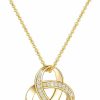 Necklaces | Chantel Yorke Chantel Yorke 14K Gold Necklaces For Women Trendy Love Knot Infinity Necklace Pendant Necklace For Women Diamond Necklace