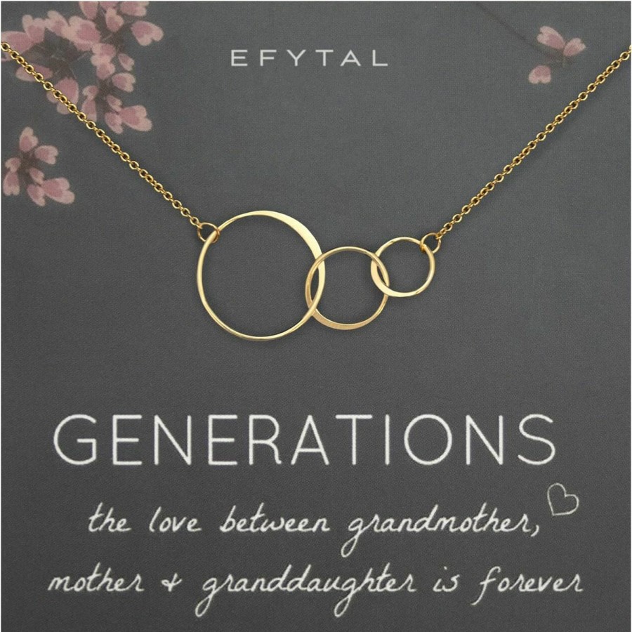 Necklaces | EFYTAL Efytal Mother'S Day Gifts For Grandma, 3 Generations Necklace, Mothers Day Gift Ideas For Grandmother, Mother'S Day Necklace|Jewelry, Grandma Birthday Gifts, Nana Necklace