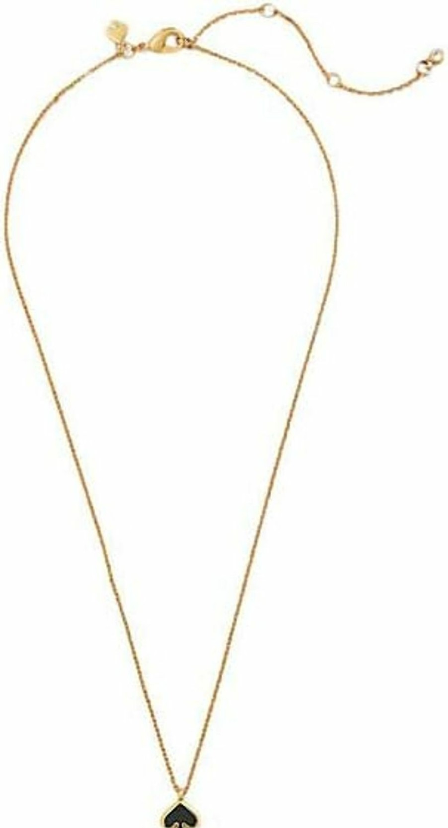 Necklaces | Kate Spade New York Kate Spade Everyday Spade Enamel Mini Pendant Black