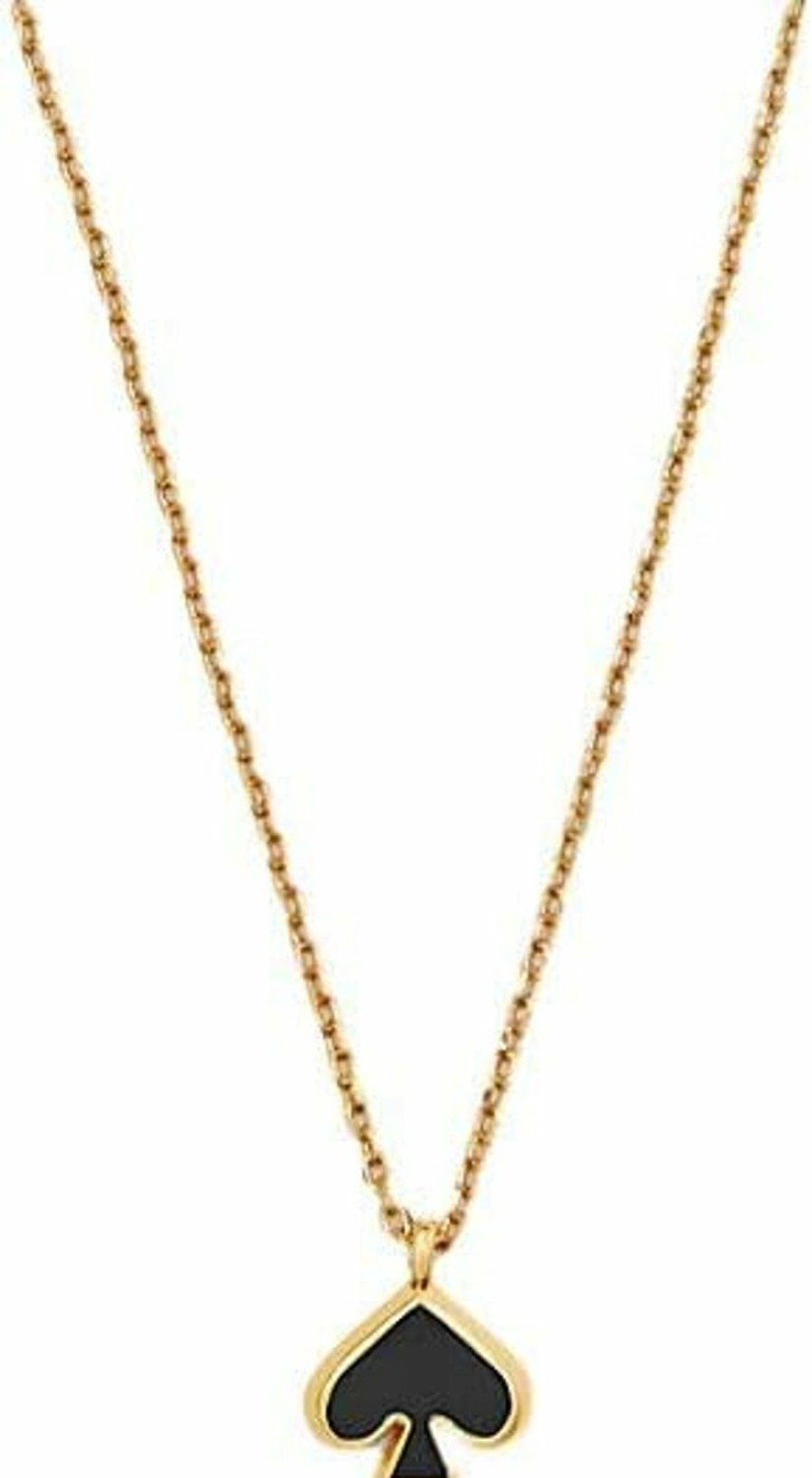 Necklaces | Kate Spade New York Kate Spade Everyday Spade Enamel Mini Pendant Black