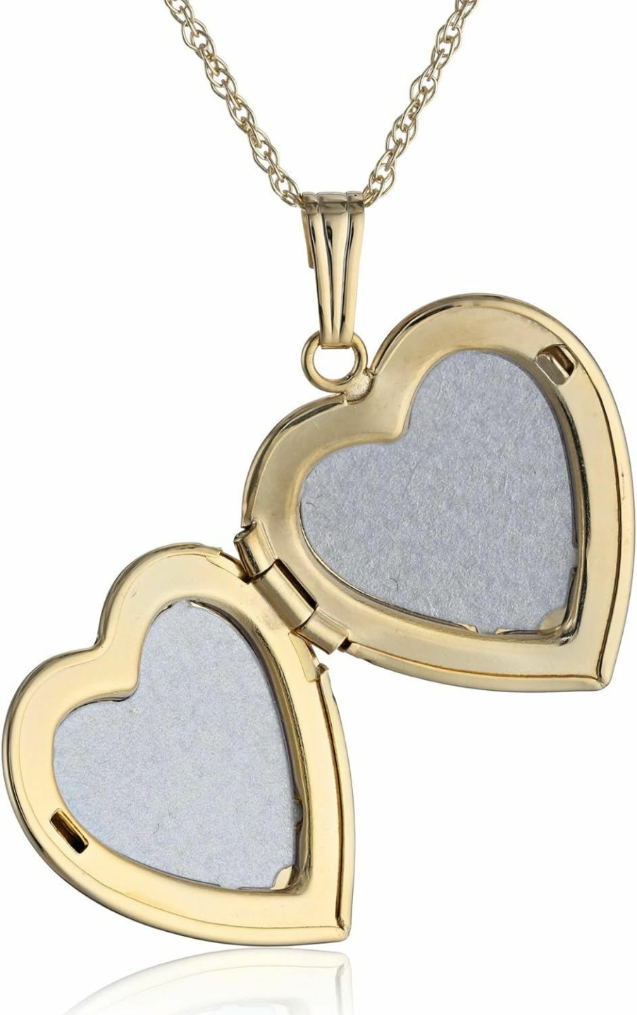 Necklaces | Amazon Essentials Amazon Essentials 14K Yellow Gold Heart Locket Necklace With Diamond-Accent (Previously Amazon Collection)