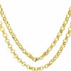 Necklaces | JEWELHEART Jewelheart 14K Yellow Real Gold Rolo Chain 1.9Mm 2.5Mm 2.8Mm 3.75Mm 4.2Mm 5.2Mm Diamond Cut Trendy Round Link Chain Pendant Necklace For Women With Lobster Clasp 16" 18" 20" 22" 24"