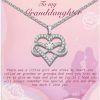 Necklaces | Alittlecare Alittlecare Granddaughter Necklace From Grandmom - Interlocking Heart Necklace Filled With My Love - Gift For Granddaughter On Birthday/Christmas/Mother'S Day/Graduation/Wedding/Valentines