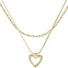 Necklaces | two the nines Two The Nines Pendant Necklace For Women, Double Chain Gold Fashion Jewelry, Adjustable Length