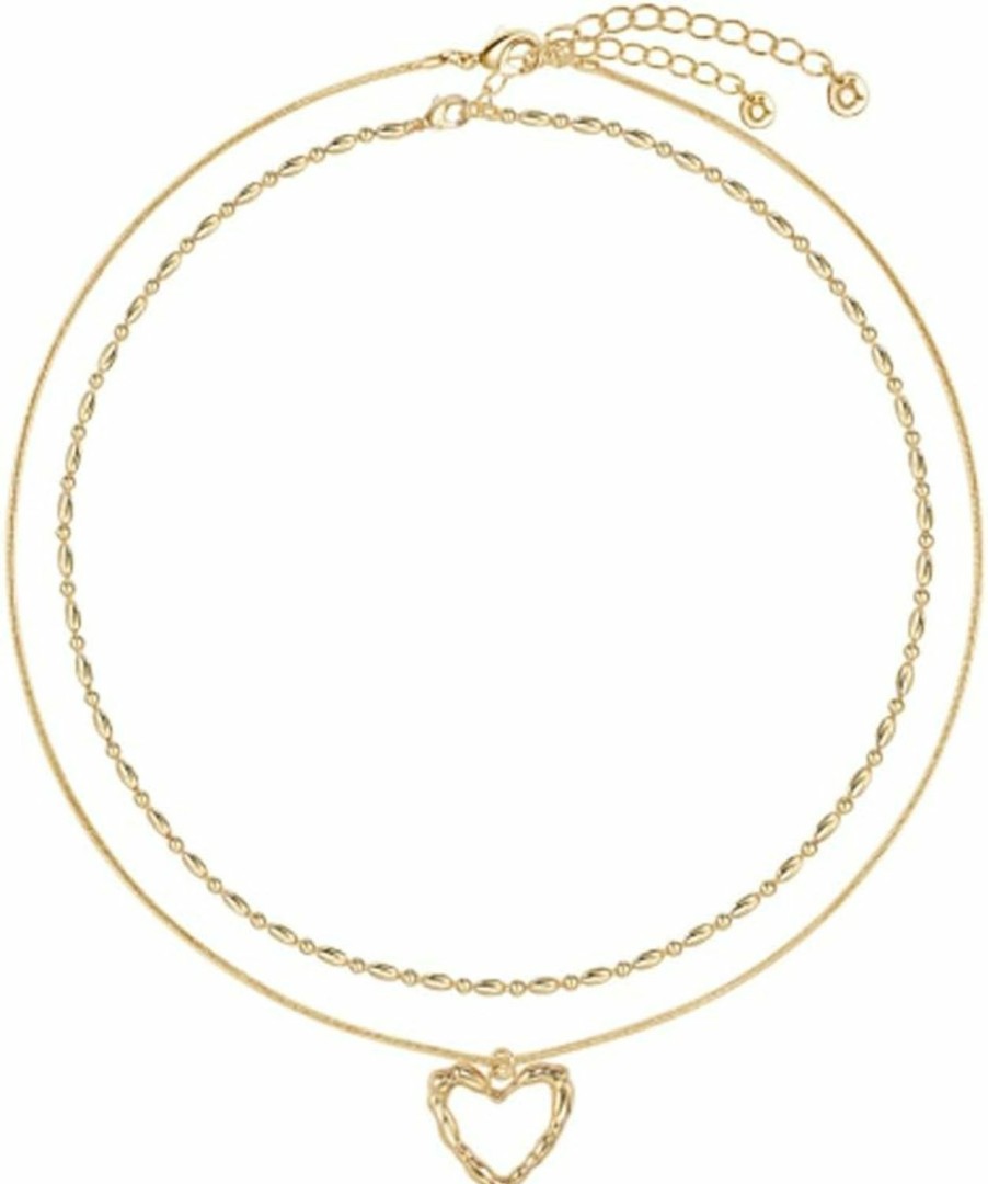 Necklaces | two the nines Two The Nines Pendant Necklace For Women, Double Chain Gold Fashion Jewelry, Adjustable Length