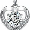 Necklaces | boya Boya Gifts For Wife Anniversary, Engraved I Love You Heart Pendant Necklace For Women, 1-2 Carat Moissanite D Color (Vvs1), Jewelry Gift For Wife, Christmas Gifts For Women Wife