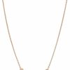 Necklaces | Kooljewelry Kooljewelry 14K Yellow Or Rose Gold Round Disc And Diamond-Cut Bead Adjustable Length Necklace