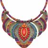 Necklaces | CCBFY Ethnic Style Chunky Colorful Collar Festival Tribal Beaded Boho Choker Costume Necklace For Women Gift