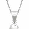 Necklaces | Honolulu Jewelry Company Honolulu Jewelry Company Sterling Silver Cz Plumeria Flower Nature Pendant Necklace With 18\" Box Chain