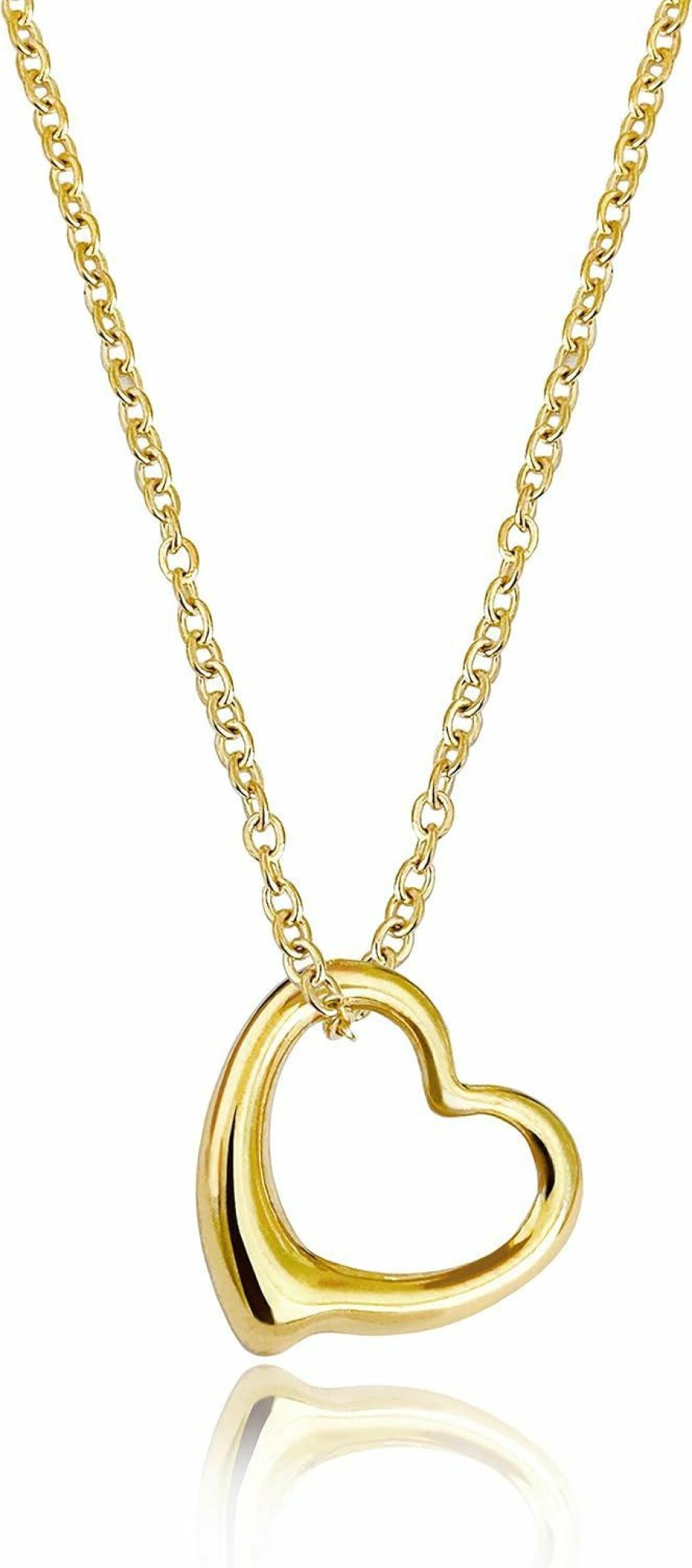 Necklaces | Altitude Boutique Altitude Boutique Open Heart Necklace For Women Floating Heart Necklace Hypoallergenic Simple Heart Necklace For Girls I Love You Necklace (Gold, Rose Gold, Silver)