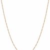 Necklaces | Kooljewelry Kooljewelry 10K Yellow, White Or Rose Gold 0.8 Mm Thin Rope Chain Barely-There Necklace For Women