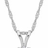 Necklaces | Abbie+Cleo Lab-Grown Diamond Solitaire Pendant -With Unique Laser Engraved Diamond Id, D Color Vvs2 Clarity, 1 Ct Tw & 3/4 Ct Tw -Available In Platinum Or 14K White Gold- Igi Certified Lab-Grown Diamonds