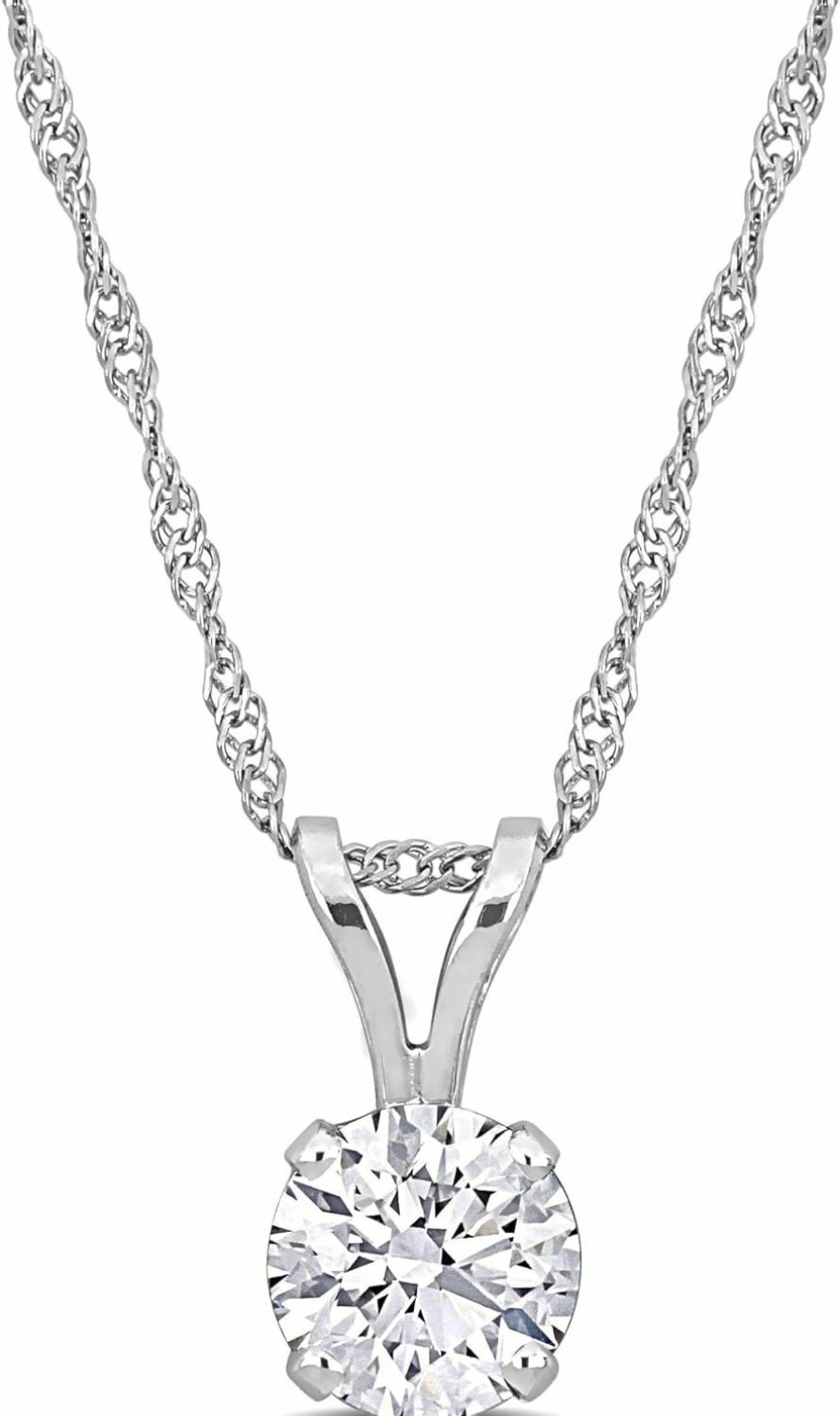 Necklaces | Abbie+Cleo Lab-Grown Diamond Solitaire Pendant -With Unique Laser Engraved Diamond Id, D Color Vvs2 Clarity, 1 Ct Tw & 3/4 Ct Tw -Available In Platinum Or 14K White Gold- Igi Certified Lab-Grown Diamonds