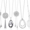 Necklaces | Jstyle Jstyle 6Pcs Long Pendant Necklaces For Women Long Sweater Necklaces Silver Flower Tassel Disk Circle Leaf Statement Sweater Chain Necklace For Women Y Necklace Set Fashion Jewelry