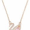 Necklaces | SWAROVSKI Swarovski Dazzling Swan Jewelry Collection, Blue Crystals, Pink Crystals, Clear Crystals