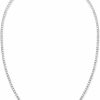 Necklaces | Gemsme Gemsme 18K White/Yellow Gold Plated 3.0Mm Round Cubic Zirconia Classic Tennis Necklace For Women 16-24 Inches