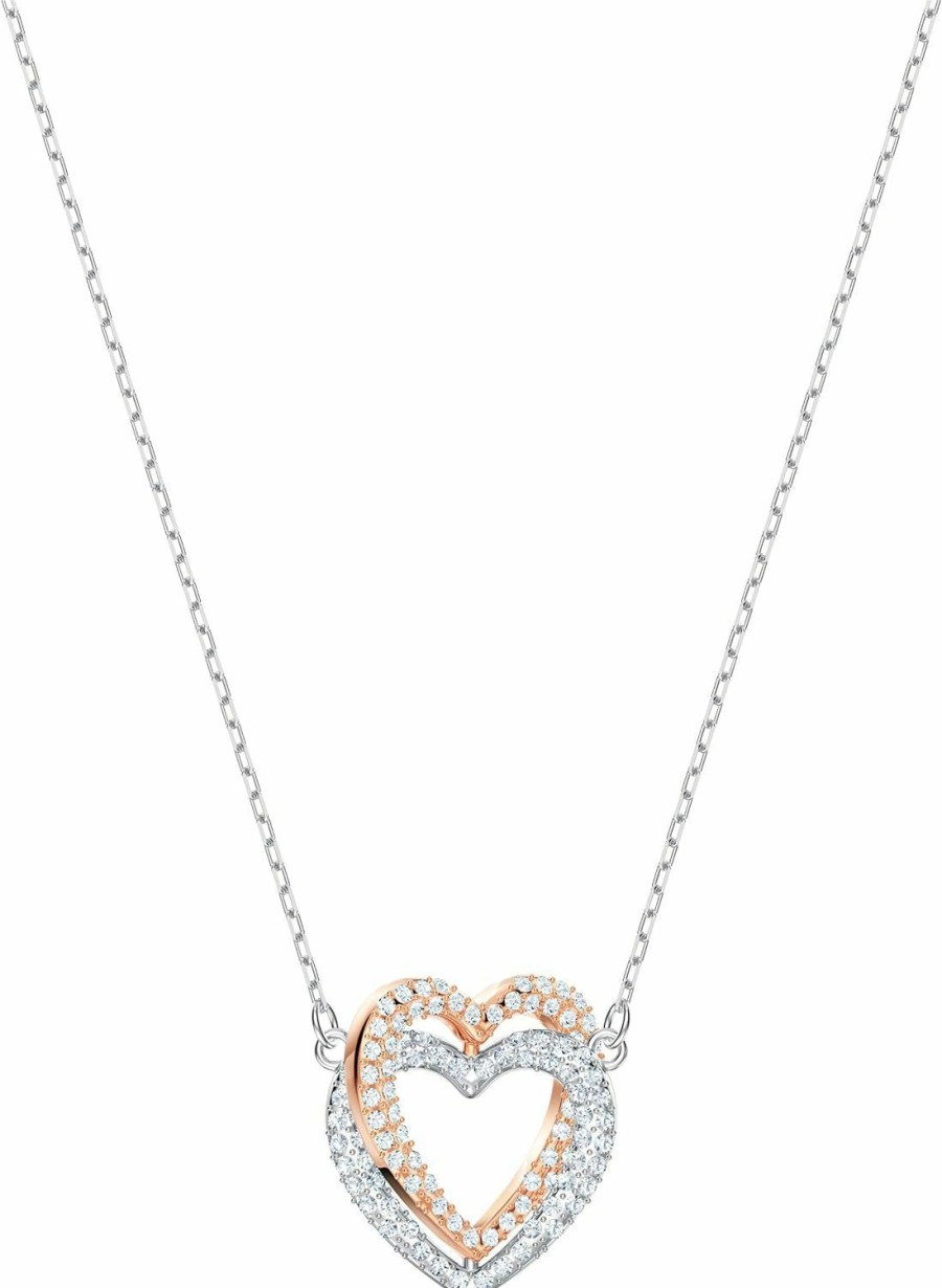 Necklaces | SWAROVSKI Swarovski Infinity Heart Jewelry Collection, Necklaces And Bracelets, Rose Gold & Rhodium Tone Finish, Clear Crystals