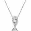 Necklaces | Mariell Mariell Cubic Zirconia Crystal Teardrop Bridal Wedding Pendant Necklace, Jewelry For Brides, Bridesmaids