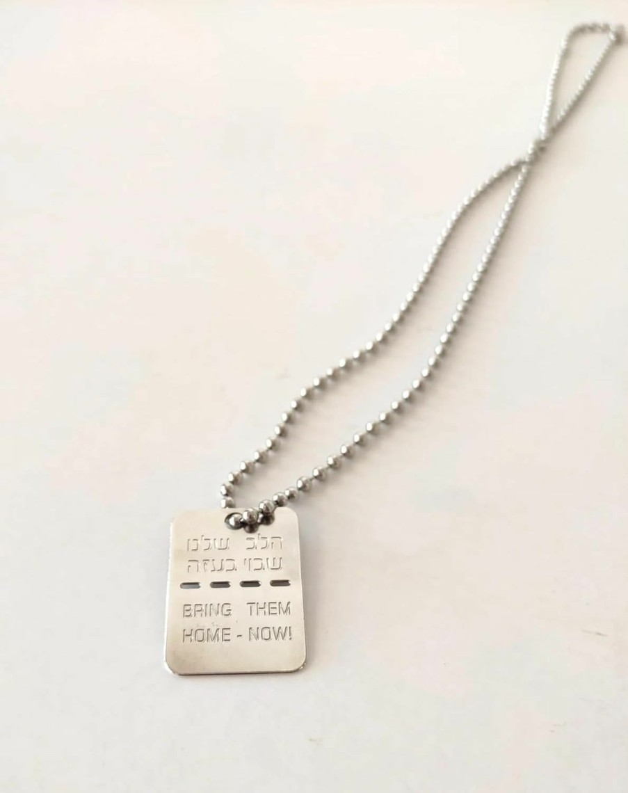 Necklaces | MAIYIDACK Original Made In Israel Bring Them Home Now Necklace Uni Israel Military Necklace Military-Inspired Jewelry From Israel - Support Kidnapped Victims People Of Israel Support Israel I Stand With