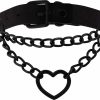 Necklaces | Sacina Sacina Gothic Punk Spiked Heart Choker Collar, Pu Leather Spike Heart Choker Necklace, Halloween Goth Jewelry Gift For Women, Men