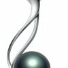 Necklaces | VIKI LYNN Viki Lynn Tahitian Black Pearl Necklace For Women 9-10Mm Off-Round Tahitian Cultured Black Pearl Pendant With 925 Sterling Silver Chain