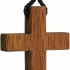 Necklaces | Generic Natural Walnut Wood Cross Necklace For Men & Women - Small Wood Cross Pendant Necklace For Men And Women - Small Wooden Cross For Car Mirror - Religious Pendant Necklace Jewelry