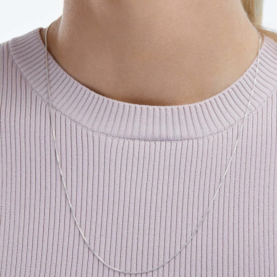 Necklaces | Amazon Essentials Amazon Essentials Sterling Silver Thin 0.8Mm Box Chain Necklace | Available In Yellow Gold Or Silver | 16", 18", 20", 24", Or 30" (Previously Amazon Collection)