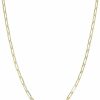 Necklaces | Au Naturale Au Naturale 10K Yellow Gold 2.5 Mm Paperclip Link Chain Necklace For Women (16, 18, 20, 24, 30 Or 36 Inch)