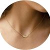 Necklaces | Krudan Krudan Dainty Gold Necklaces For Women Cubic Zirconia 14K Gold Plated Layered Necklaces Cute Y Drop Necklace Simple Diamond Choker Necklaces Trendy Jewelry Gifts For Girls