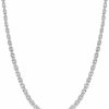 Necklaces | La4ve Diamonds La4Ve Diamonds Tennis Necklaces For Women - 1.00 Carat Illusion Set Round-Cut Diamond Tennis Necklace (J-K, I2-I3) In Sterling Silver | Fine Jewelry For Her| Gift Box Included