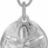 Necklaces | Hawaiian Silver Jewelry Hawaiian Silver Jewelry Pendant Necklace 18 Inch Sand Dollars Pendant Charm Premium Sterling Silver Craftsmanship Modern And Elegant Comfortable Women Jewelry Necklace