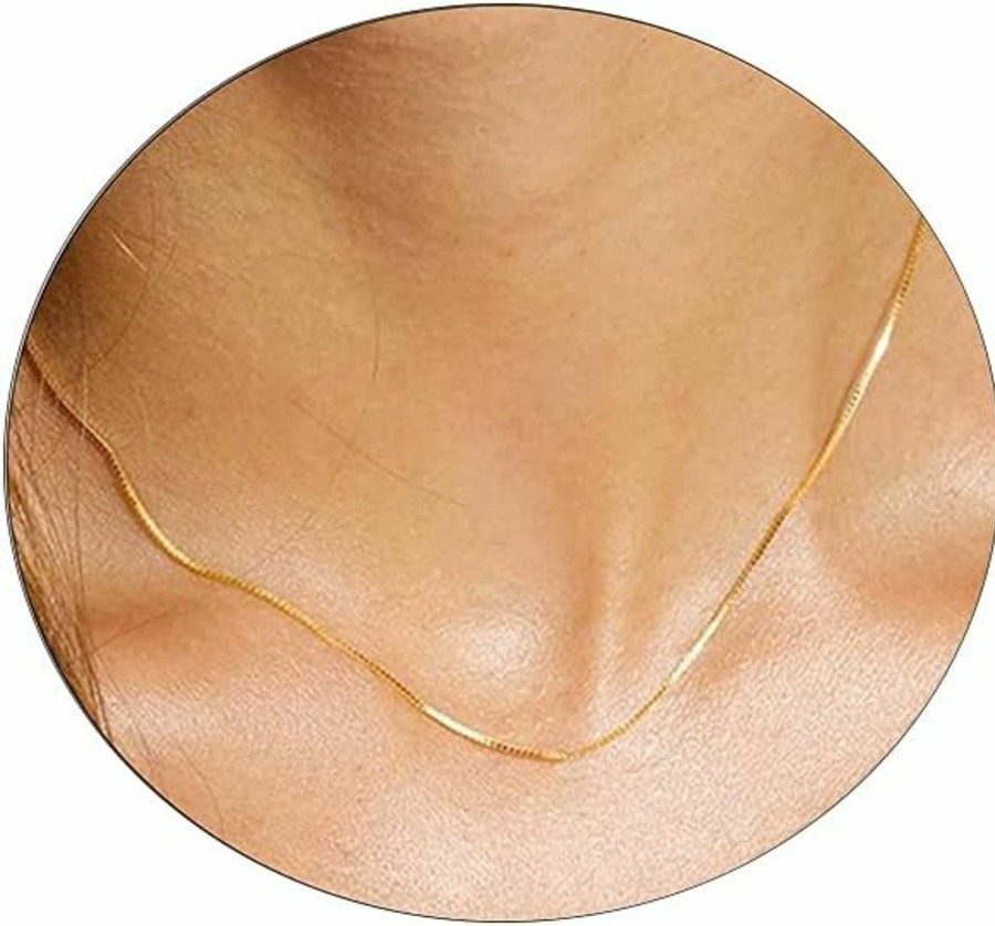 Necklaces | Amicon Amicon Gold Dainty Choker Necklace For Women 14K Gold/Silver Plated Satellite Choker Shining Dots Chain Thin Trendy Beads Paperclip Necklaces Jewelry Gift