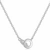 Necklaces | EAMTI Eamti 925 Sterling Silver Necklace For Women Interlocking Cubic Zirconia Circle Pendant Solidarity Simple Dainty Jewelry Gifts For Women Birthday/Anniversary Day/Valentine'S Day