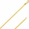 Necklaces | Italian Fashions Real Solid 14K Or 10K Yellow Gold 1.50Mm,1.7Mm, 2.0Mm Flat Open Wheat Spiga Chain Necklace With Lobster Claw Clasp | Multiple Lengths Available | Men Women | Made In Italy