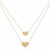 Necklaces | MEVECCO Mevecco Layered Heart Necklace Pendant Handmade 18K Gold Plated Dainty Gold Choker Arrow Bar Layering Long Necklace For Women