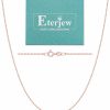 Necklaces | Eterjew Italy Real 18K Gold Over 925 Sterling Silver Chain Necklace For Women Girls, 1.1Mm Women'S Cable Chain Necklace Shiny & Sturdy & Fashion & Comfortable 14 16 18 20 22 24 Inch