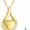 Necklaces | ACJFA Acjfa Cremation Jewelry 925 Sterling Silver Teardrop Urn Necklace For Ashes Heart Shape Memorial Keepsake Pendant For Human Ashes For Women Gift