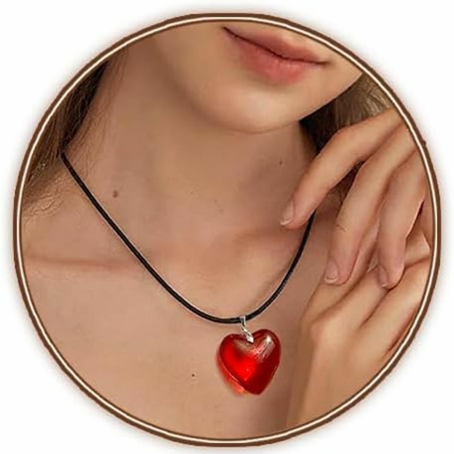 Necklaces | Zeffy Zeffy Cute Heart Necklace 18K Gold/Silver Plated Tiny Heart Pendant Choker Necklaces Small Gold Love Heart Chain Necklace For Women Dainty Gold Jewelry Gifts For Women Teen Girls