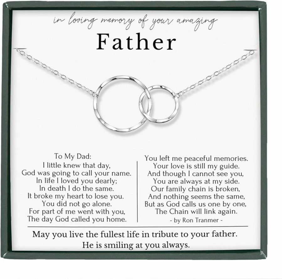 Necklaces | HOPE LOVE SHINE Gift For Loss Of Father For Daughter Necklace Memorial Sympathy Remembrance Of Dad Sentimental Bereavement Jewelry Daddy Passed Away In Loving Memory Unique Thoughtful Idea From Mom Gold / Silver