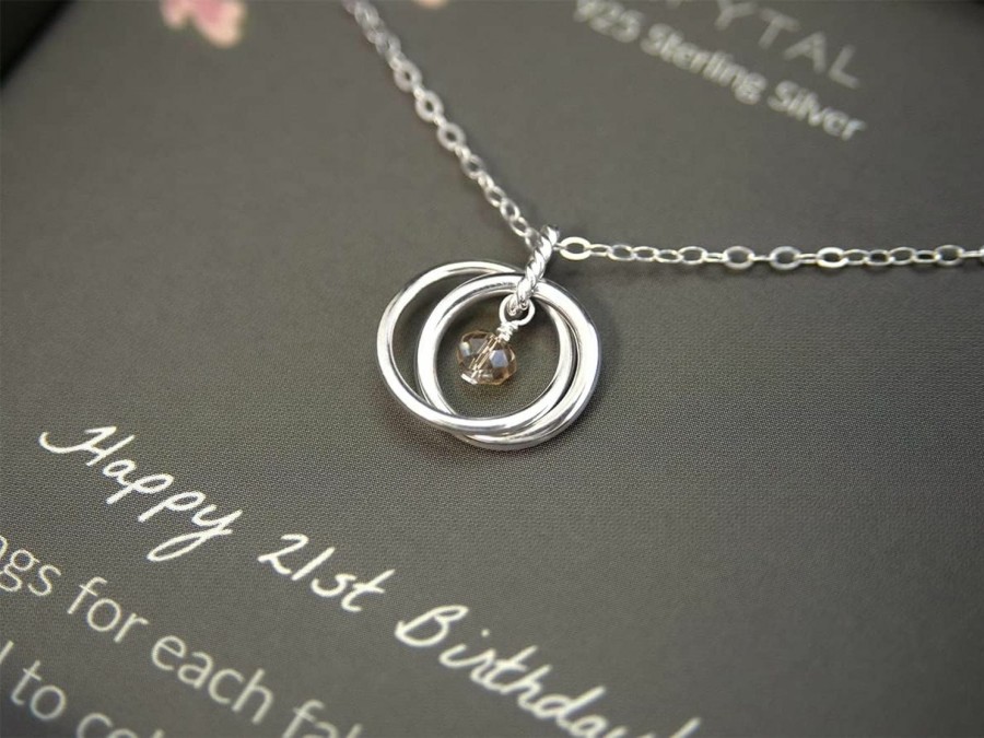 Necklaces | EFYTAL Efytal 21St Birthday Gifts For Her, Sterling Silver Necklace, 21 Year Old Birthday Gifts For Her, 21St Birthday Decorations For Her, Gifts For 21 Year Old Female, 21St Birthday Gifts For Daughter