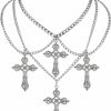 Necklaces | Sacina Sacina Goth Gothic Cross Necklace, Cross Pendant, Goth Jewelry, Halloween Christmas New Year Jewelry Gift For Women, Men