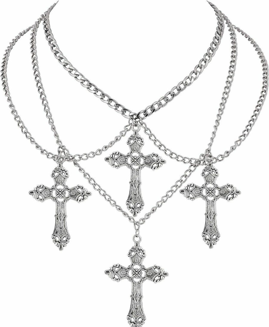 Necklaces | Sacina Sacina Goth Gothic Cross Necklace, Cross Pendant, Goth Jewelry, Halloween Christmas New Year Jewelry Gift For Women, Men