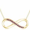 Necklaces | ANAKHA Anakha Natural Gemstones Infinity Pendant Necklace For Women In Sterling Silver / 14K Solid Gold